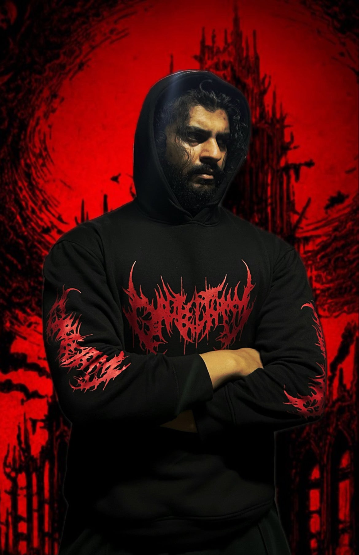 Black Venom Hoodie (Pure Cotton Fleece)
