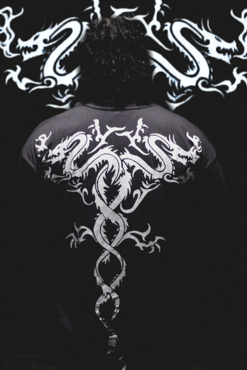 Grey dragon baggy shirt